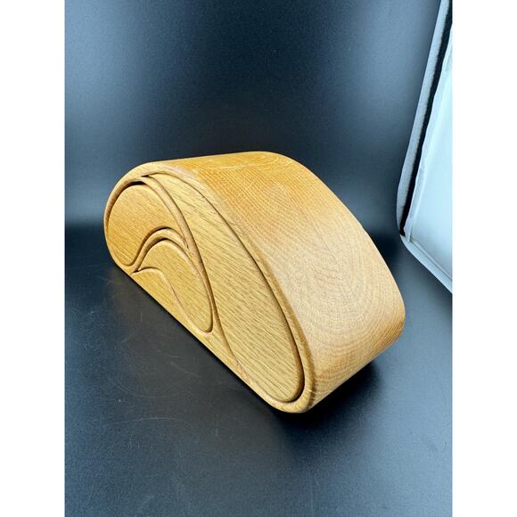 Vintage Wood Bandsaw Jewelry Box - Short - Picture 4 of 6